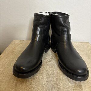 Frye Black Leather Ankle Boots